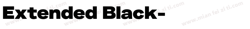 Extended Black字体转换